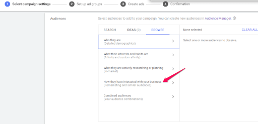 วิธีการ retarget ใน google ads
