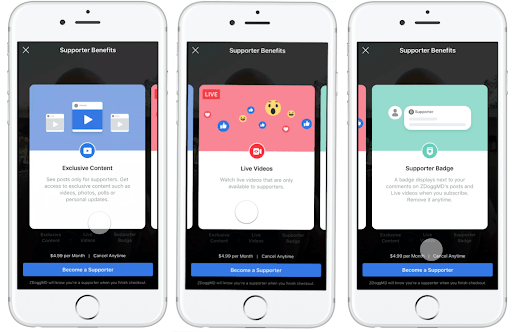 ฟีเจอร์ใน Facebook Subscriptions